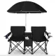 Image 4 for Комплект розкладних стільців Costway Parma з парасолькою чорний
