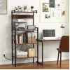 Стелаж Costway Surette з місцем для мікрохвильової печі та з двома розетками в стилі Loft