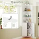 Image 6 for Угловой шкаф-пенал Costway CornerTower напольный с рифленой дверцей белый