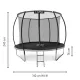 Image 2 for Батут Outtec Premium 10ft (312см) чорно-сірий з внутрішньою сіткою
