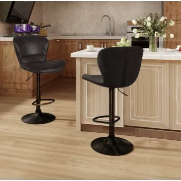 Комплект барних стільців Costway Dantes зі спинкою в стилі Loft