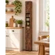 Image 5 for Шкаф-пенал в ванную Costway Slim Tower узкий с полками коричневый
