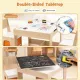Image 6 for Комплект детской мебели Costway Kids Play 3-in-1 Desk стол и 2 стулья с двухсторонней столешницей-доской и ящиками
