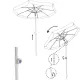 Image 18 for Парасолька садова Jumi Garden 200х130см сірий