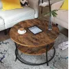 Журнальний столик Leobert Vasagle 80 x 80 x 45см в стилі Loft