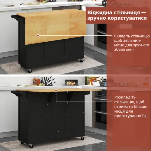 Розкладна стільниця - додатковий простір без постійного захаращення кухні