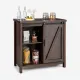 Image 4 for Кухонный комод-буфет Costway Sideboard с амбарной раздвижной дверцей лофт рустик