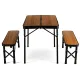 Image 7 for Стіл туристичний розкладний Outtec + 2 лавки коричневий