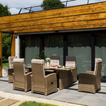 Комплект садових меблів Di Volio Rawena 6+1 бежевий