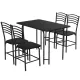 Image 2 for Комплект меблів Costway Katarina стіл і 4 стільці чорний