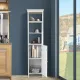 Image 5 for Шкаф-пенал для ванной Costway Freestanding Bath 160см с полками и дверцей белый