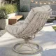 Image 4 for Крісло-кокон садове обертове Di Volio Melia компактне для балкона бежевий