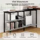 Image 2 for Кутовий комп'ютерний стіл Costway LoftCorner лофт із полицями рустик коричневий