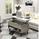 Image 5 for Стіл трансформер Costway Lagom в стилі Loft сірий