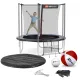 Image 4 for Батут Hop-Sport 8ft (244см) чорно-синій з внутрішньою сіткою