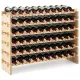 Image 1 for Стелаж винний Costway Modular Pine дерев'яний на 60 пляшок