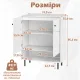 Image 2 for Комод кухонний Costway Rubberwood Kitchen з шафкою та нішею білий