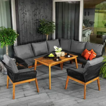 Комплект садових меблів Di Volio Albenga чорний