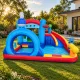 Image 2 for Надувной аквапарк детский Costway SteamTrain Water Park с водной горкой бассейном и водометом (без компрессора)
