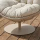 Image 4 for Крісло-кокон садове обертове Di Volio Salo екстра-м'яка подушка 20см, бежевий