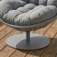 Image 6 for Крісло-кокон садове обертове Di Volio Salo екстра-м'яка подушка 20см, сірий