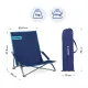 Image 10 for Пляжное кресло шезлонг Outtec Easy Go складное темно-синий