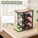 Image 7 for Стеллаж винный Costway Compact Beverage Bar 6 деревянный с держателем для бокалов
