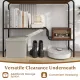 Image 9 for Стол-консоль Costway Asymmetric с асимметричными полками коричневый