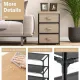 Image 9 for Комод-органайзер тканевый Costway Compact Tower на металлическом каркасе на 3 ящика лофт бежевый