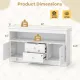 Image 4 for Дитячий комод Costway Toy Storage Sideboard для іграшок та книг з шухлядами та дверцятами білий