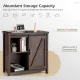 Image 8 for Кухонный комод-буфет Costway Sideboard с амбарной раздвижной дверцей лофт рустик