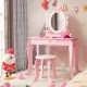 Image 3 for Детский туалетный столик Costway Princess с 1 ящиком и стулом розовый