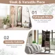 Image 7 for Дзеркало шафа підлогова Costway Rustic для біжутерії лофт коричневий