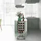 Image 6 for Стелаж винний Costway Mobile Sommelier на коліщатках у формі келиха на 14 пляшок коричневий
