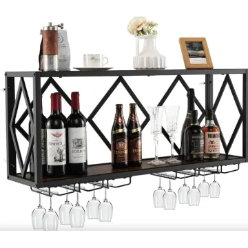 Настінна винна стійка Costway Asti у стилі Loft