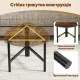 Image 8 for Журнальний столик Costway Tripod Coffee Table трикутний лофт коричневий