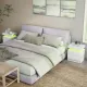Image 4 for Тумба прикроватная Costway GlowNight с LED подсветкой и 2 ящиками белый
