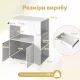 Image 2 for Кухонный остров Costway Microwave на колесах со шкафчиком и ящиком белый