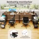 Image 5 for Кутовий комп'ютерний стіл Costway LoftCorner лофт із полицями рустик коричневий