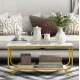 Image 5 for Журнальный стол Costway Marble двухъярусный белый