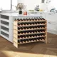 Image 8 for Стелаж винний Costway Modular Pine дерев'яний на 60 пляшок