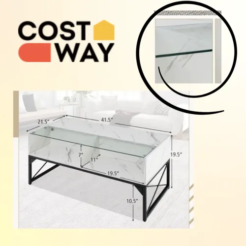 Стільниця - мармур та скло