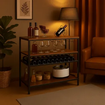 Стіл для кухні Costway Alfred фуршетний в стилі Loft