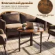 Image 9 for Журнальний столик Costway Tripod Coffee Table трикутний лофт коричневий