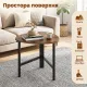 Image 7 for Журнальний столик Costway Tripod Coffee Table трикутний лофт коричневий