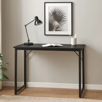 Письменный стол Costway Homart со стальным каркасом черный