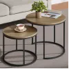 Комплект журнальних столиків Leobert Oreo круглі сонома