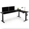 Компьютерный угловой стол Di Volio Trani с регулируемой высотой черный