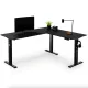 Компьютерный угловой стол Di Volio Montaro с регулируемой высотой черный