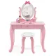 Image 4 for Детский туалетный столик Costway Princess с 1 ящиком и стулом розовый